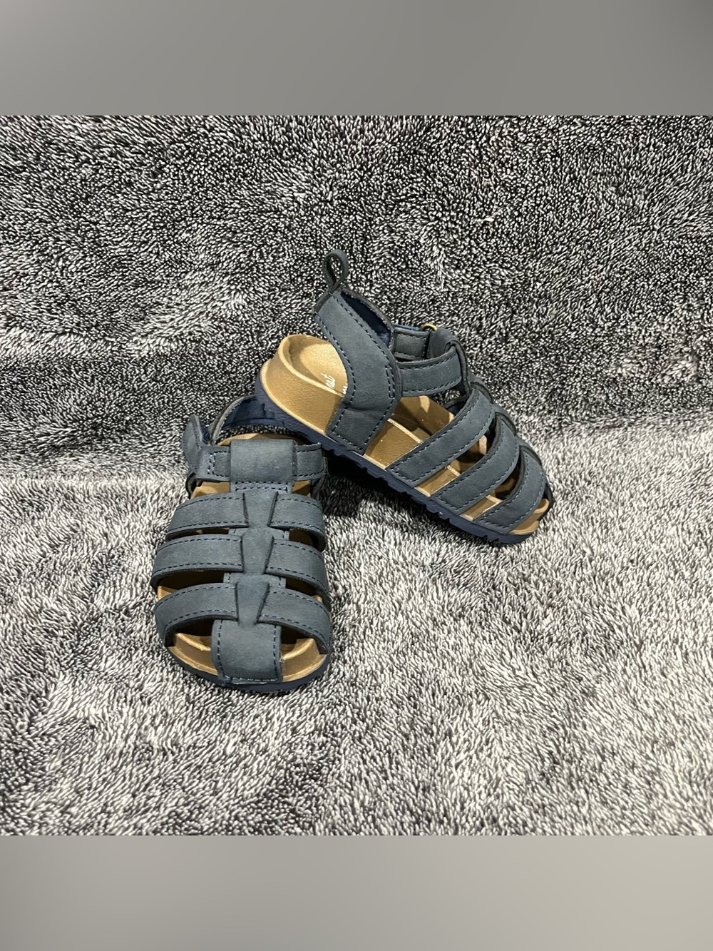 Like new❗️ First Steps kids Fisherman Sandals in navy blue size 5